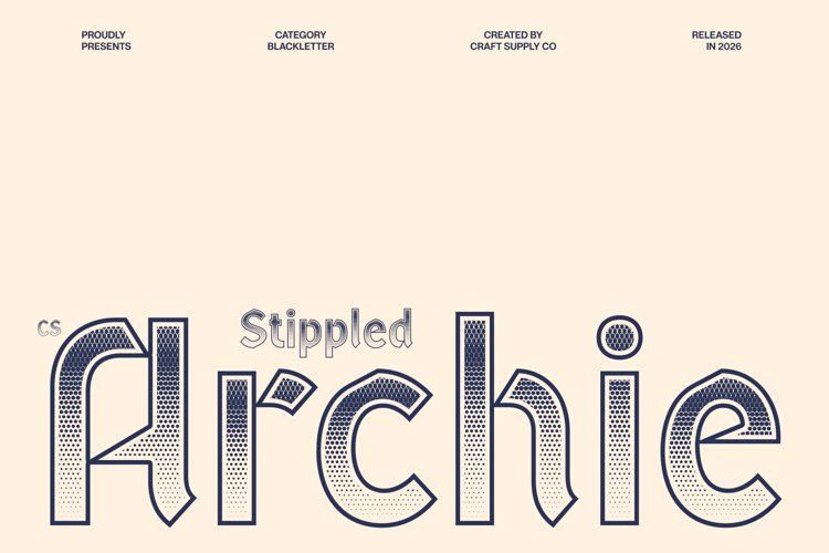 Preview of CS Archie Stippled Font