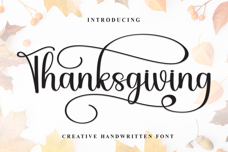 Preview of Thanksgiving Font