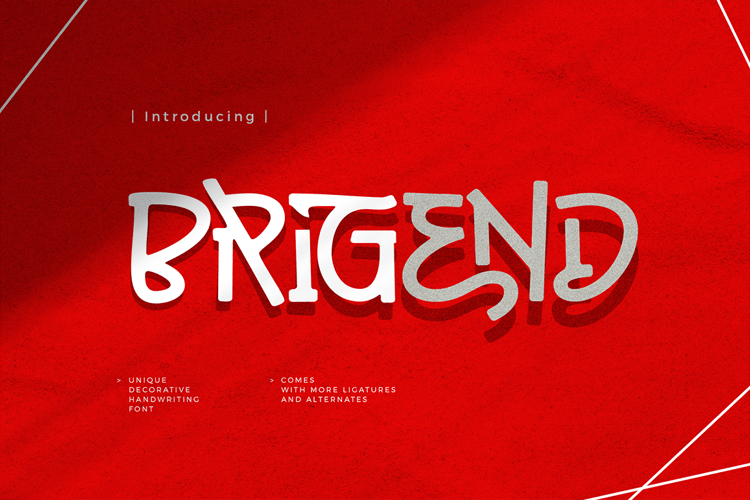 Preview of BRIGEND Font