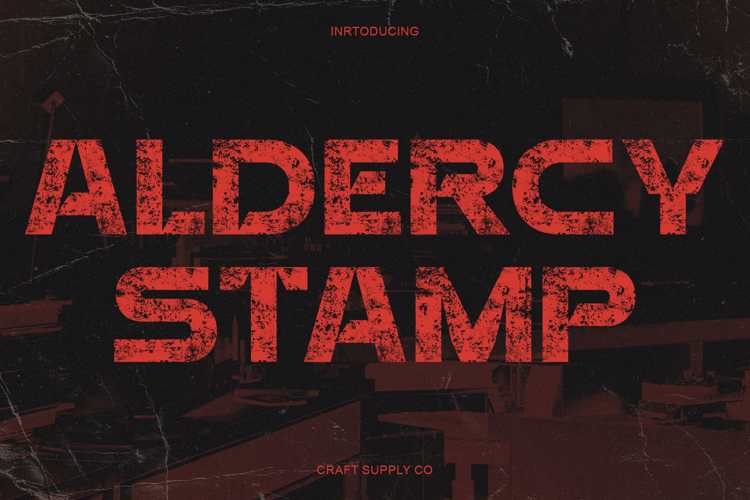 Preview of Aldercy Stamp Font