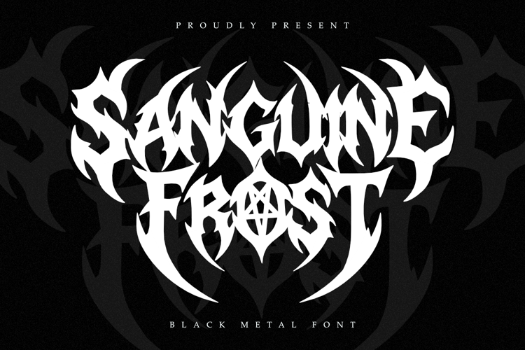 Preview of Sanguine Frost Font