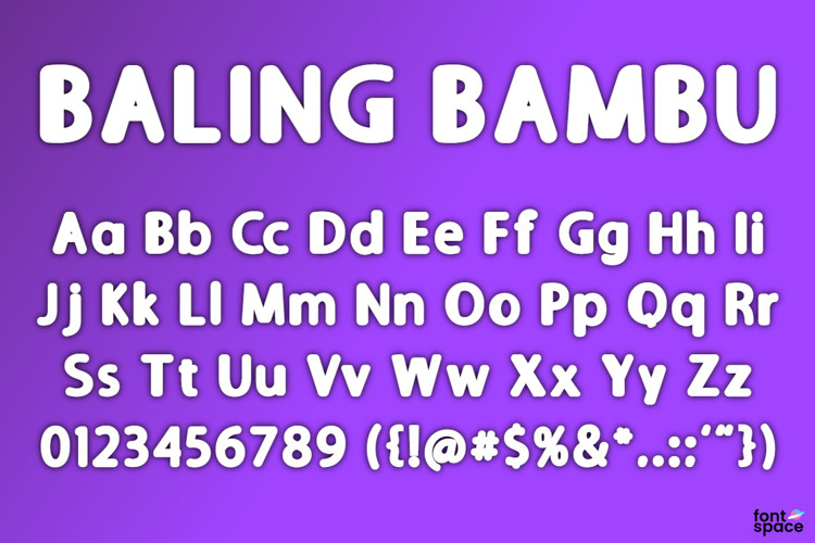 BALING BAMBU Font
