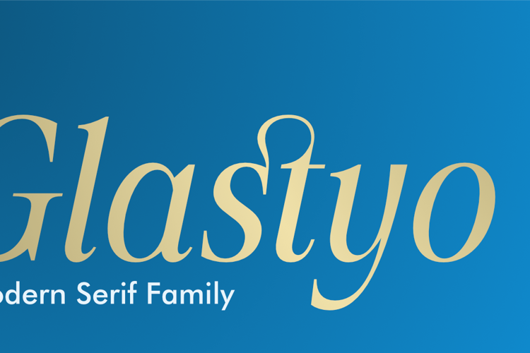 Preview of ZIA Glastyo Font
