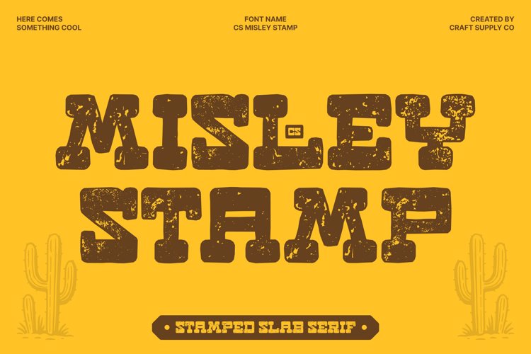 Preview of CS Misley Stamp Font