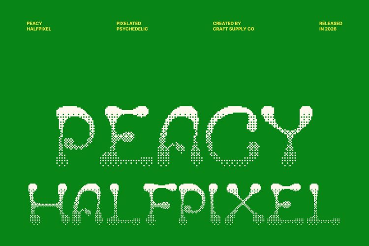 Preview of Peacy Halfpixel Font