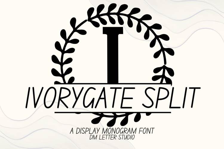 Preview of Ivorygate Split Monogram Font