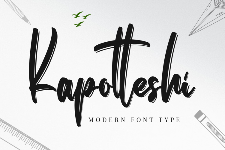Preview of Kapotteshi Font