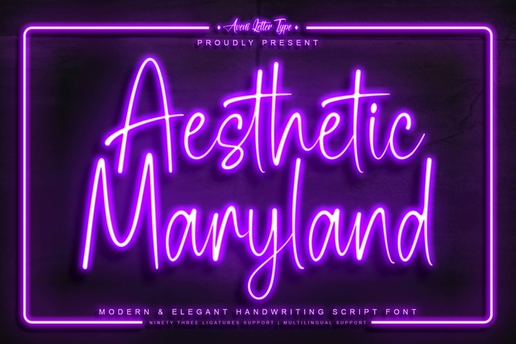 Aesthetic Maryland Font