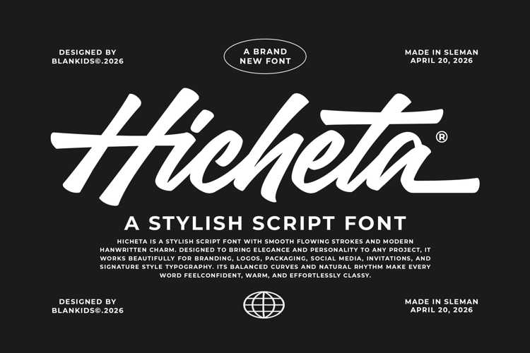 Preview of Hicheta Font