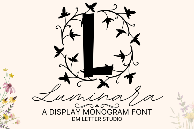 Preview of Luminara Monogram Font