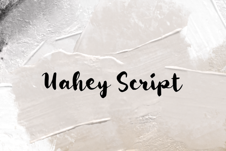 Preview of u Uahey Script Font