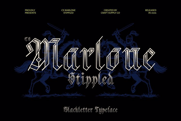 Preview of CS Marlone Stippled Font