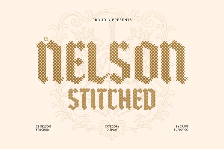 Preview of CS Nelson Stitched Font