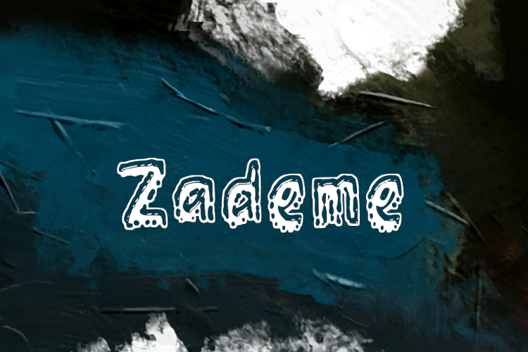 Preview of z  Zademe Font
