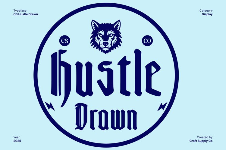 Preview of CS Hustle Drawn Font