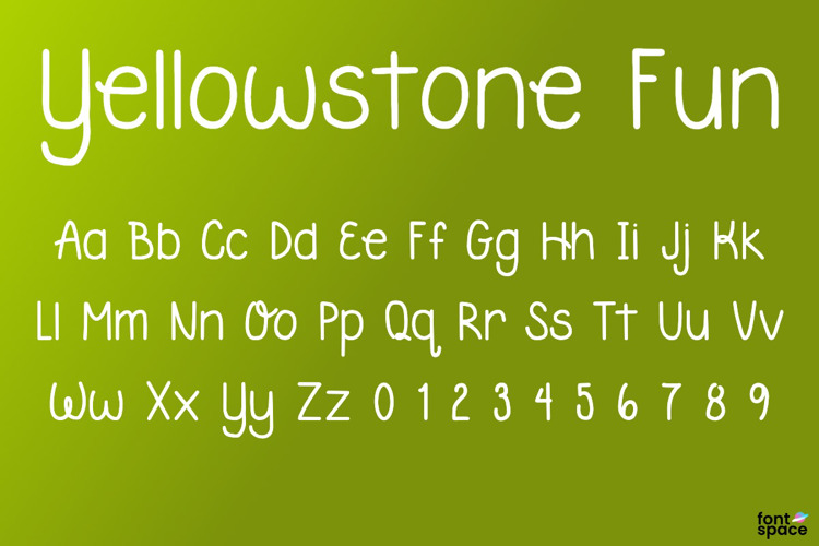 Yellowstone Fun Font