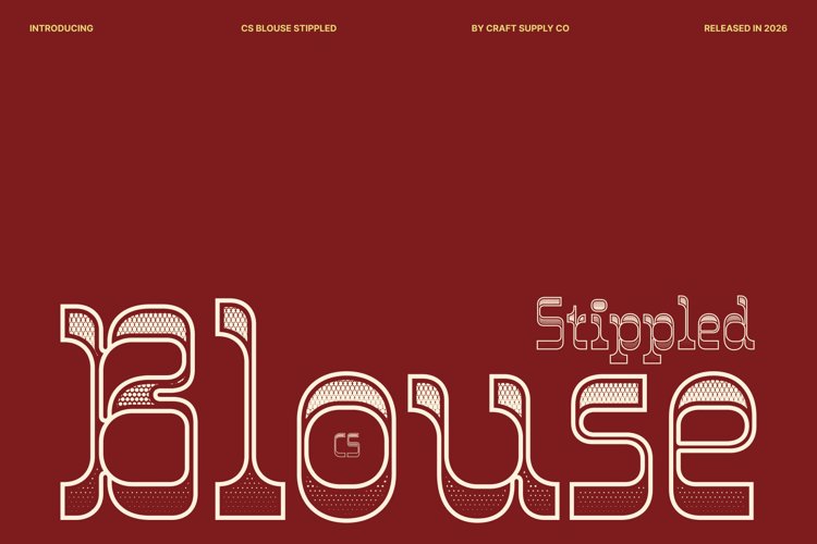 Preview of CS Blouse Stippled Font