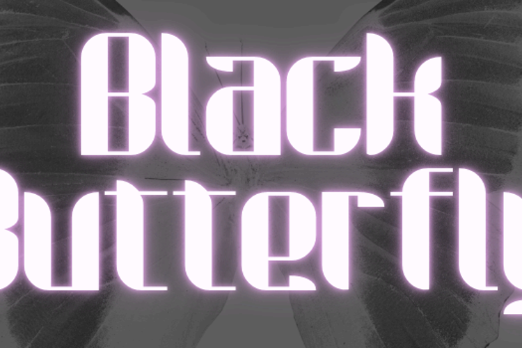 Black Butterfly Font