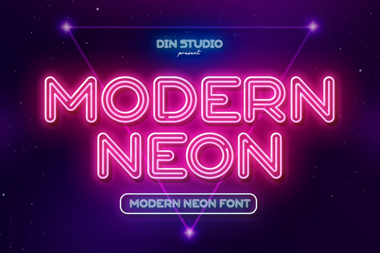 Modern Neon Font