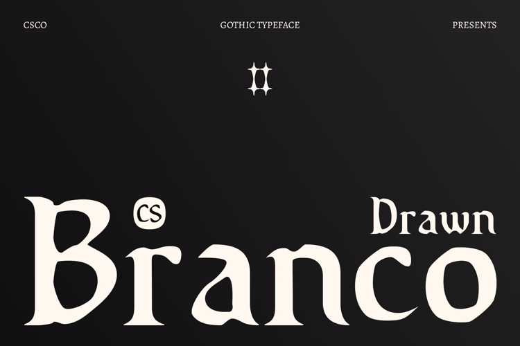 Preview of CS Branco Drawn Font