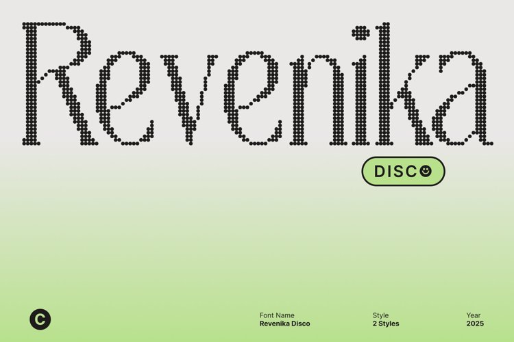 Preview of Revenika Disco Font