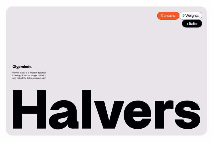 Preview of Halvers Font