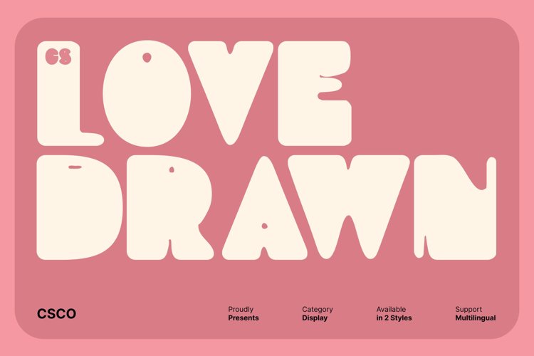 Preview of CS Love Drawn Font