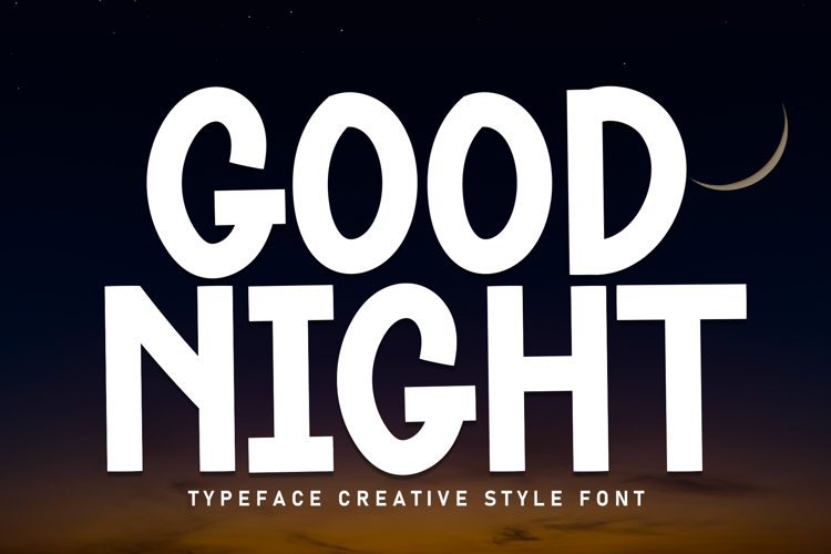 Preview of Good Night Font