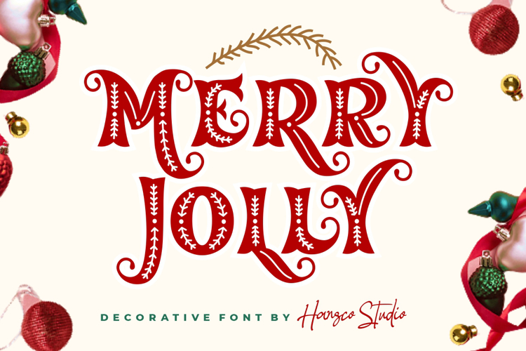 Merry Jolly Ornament Font