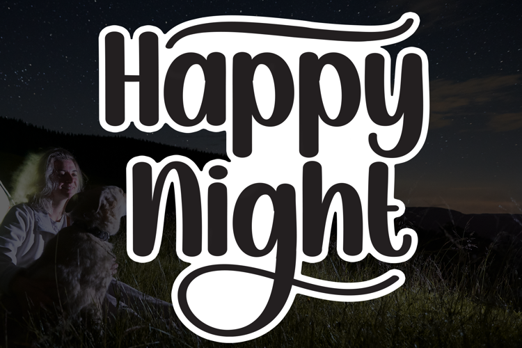 Preview of Happy Night Font