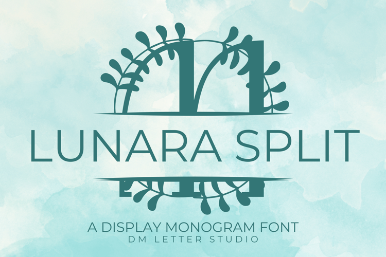 Preview of Lunara Split Monogram Font