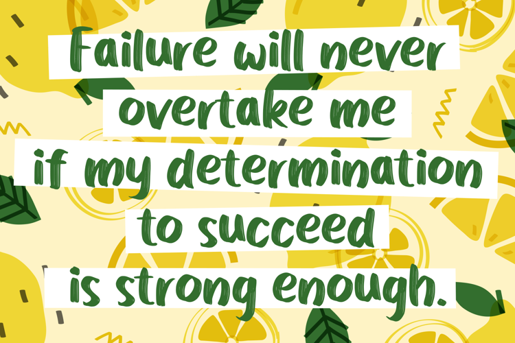 Preview of Lemons Bright Font