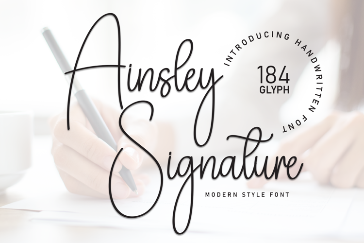 Preview of Ashley Signature Font