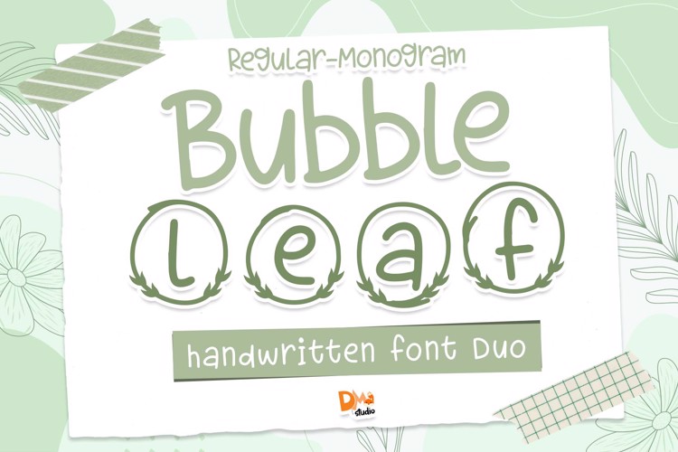 Bubble Leaf Monogram Font