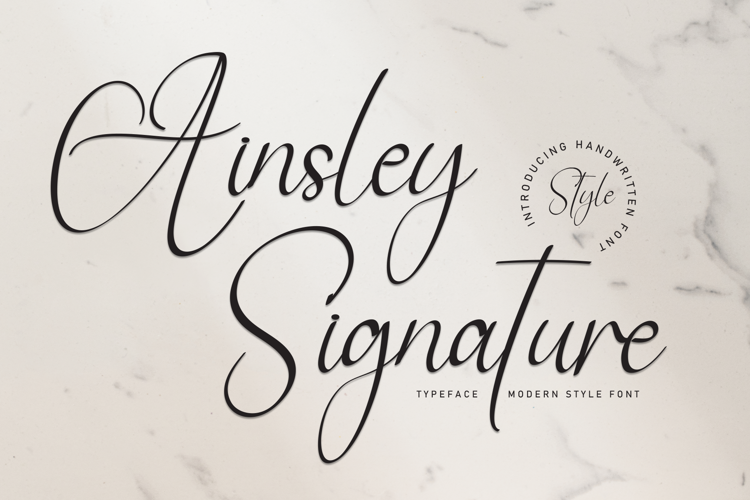 Preview of Ainsley Signature Font