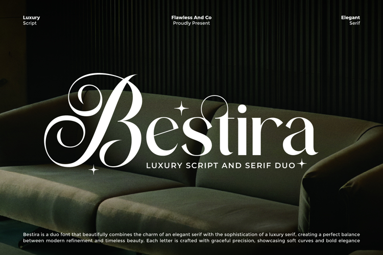 Preview of BESTIRA SCRIPT Font