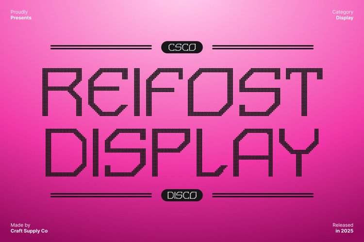Preview of Reifost Disco Font
