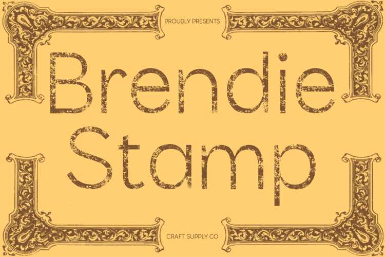 Preview of Brendie Stamp Font