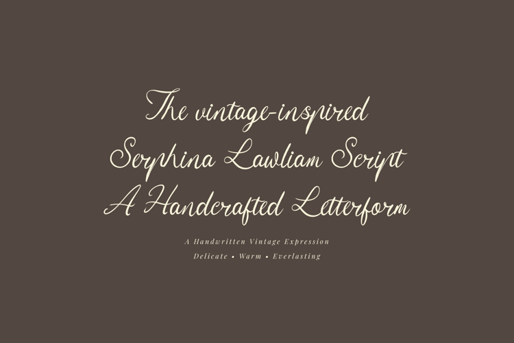 Preview of Serphina Lawliam Font