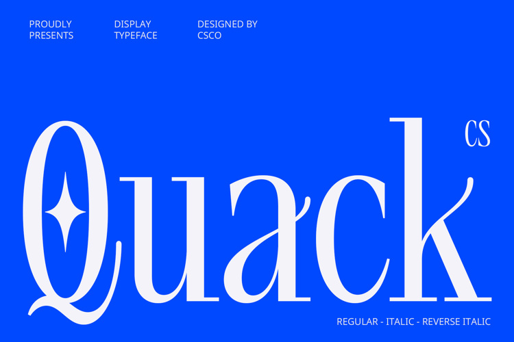 Preview of CS Quack Font