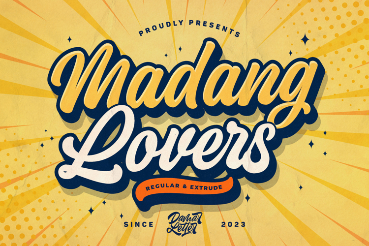 Madang Lovers - Regular & Extrude Font