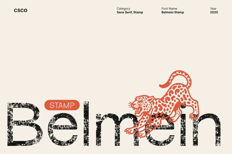 Preview of Belmein Stamp Font