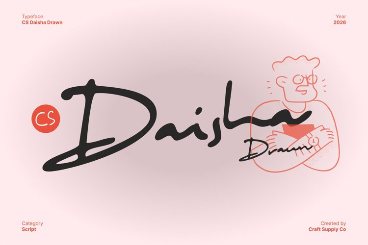 Preview of CS Daisha Drawn Font