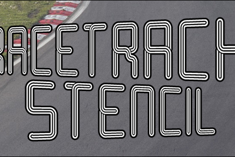 Racetrack Stencil Font