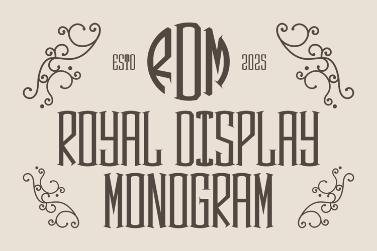 Preview of Royal Display Monogram Font