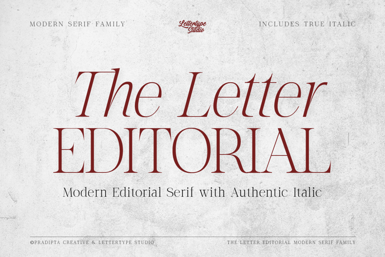 Preview of The Letter Editorial Font