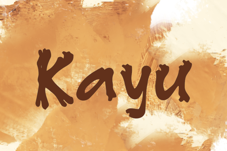 K Kayu Font