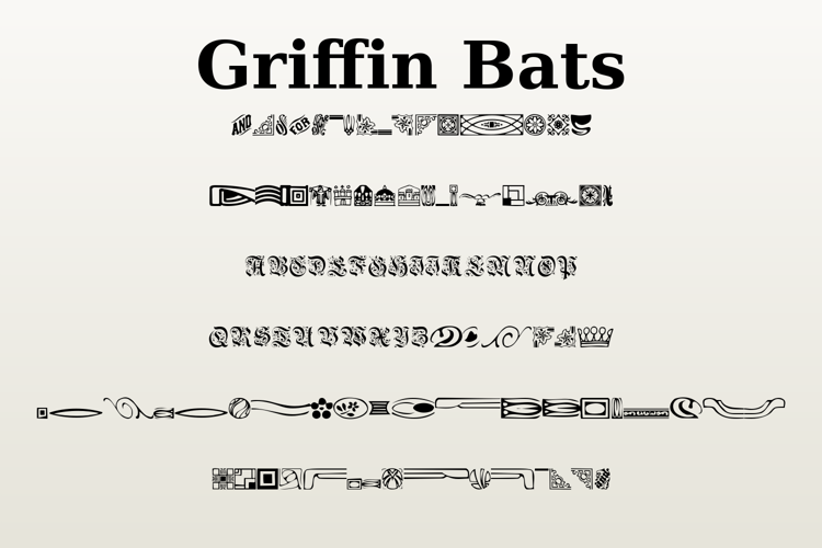 Preview of Griffin Bats Font