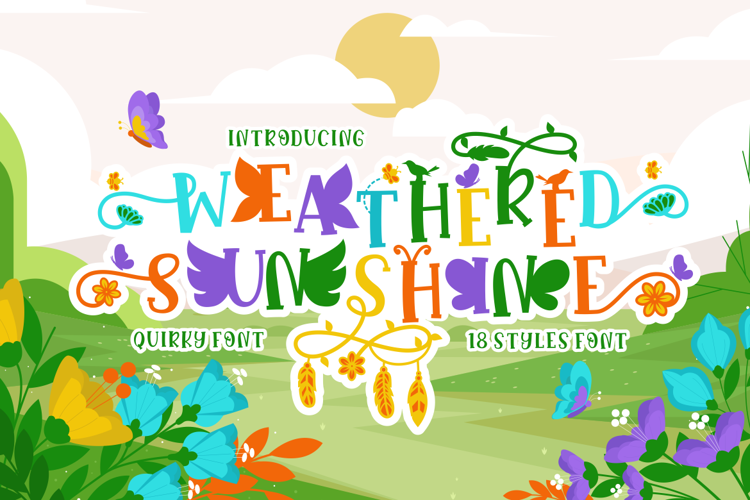 Weathered Sunshine – Quirky Nature Font