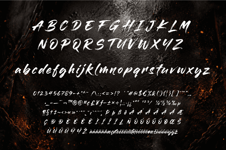Preview of Blazing Hollow Font